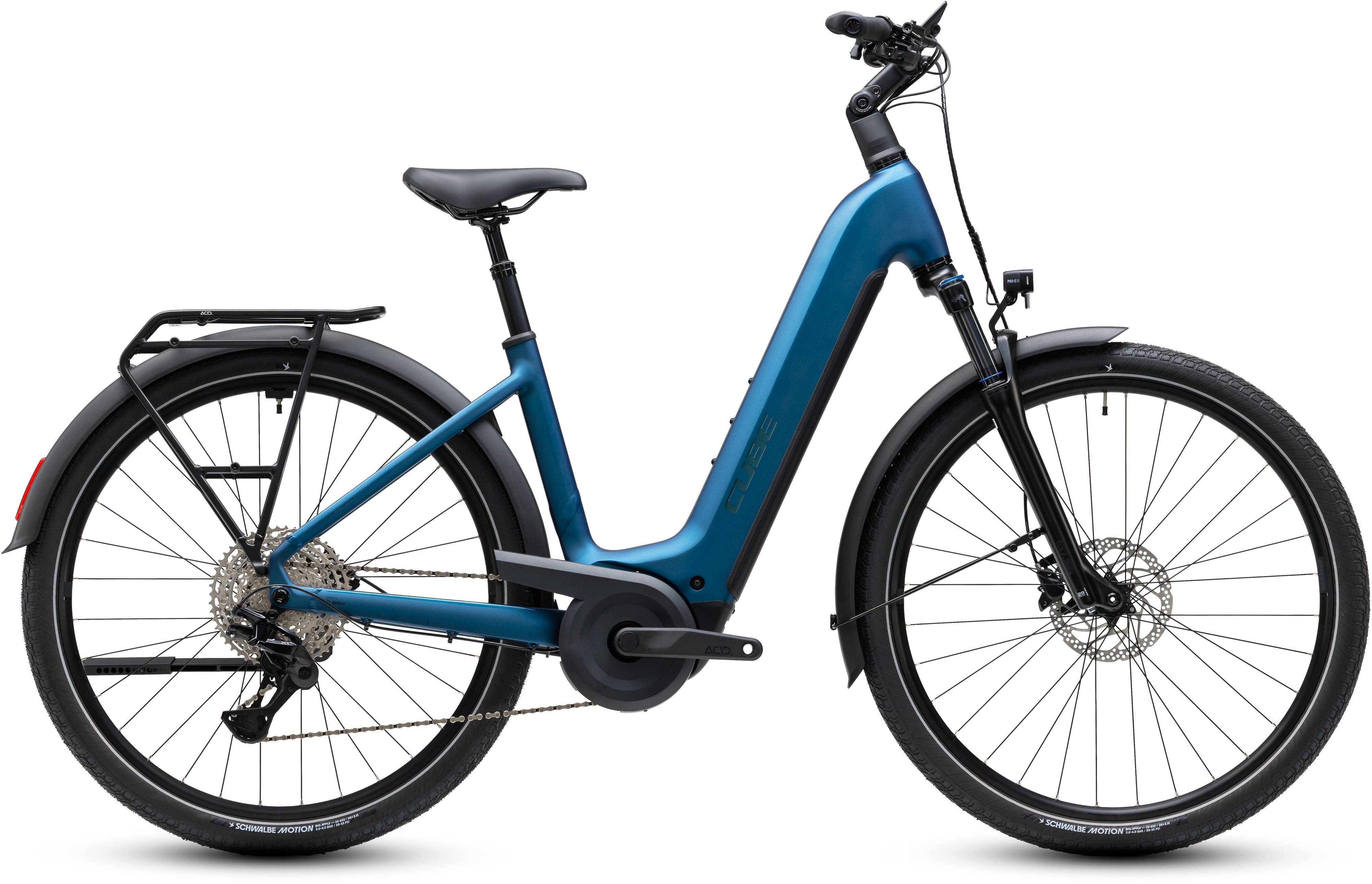 Ciclism - BICICLETA ELECTRICA CUBE TOURING HYBRID PRO 800 EASY ENTRY ELECTRICBLUE PRIZM 2027 46 cm