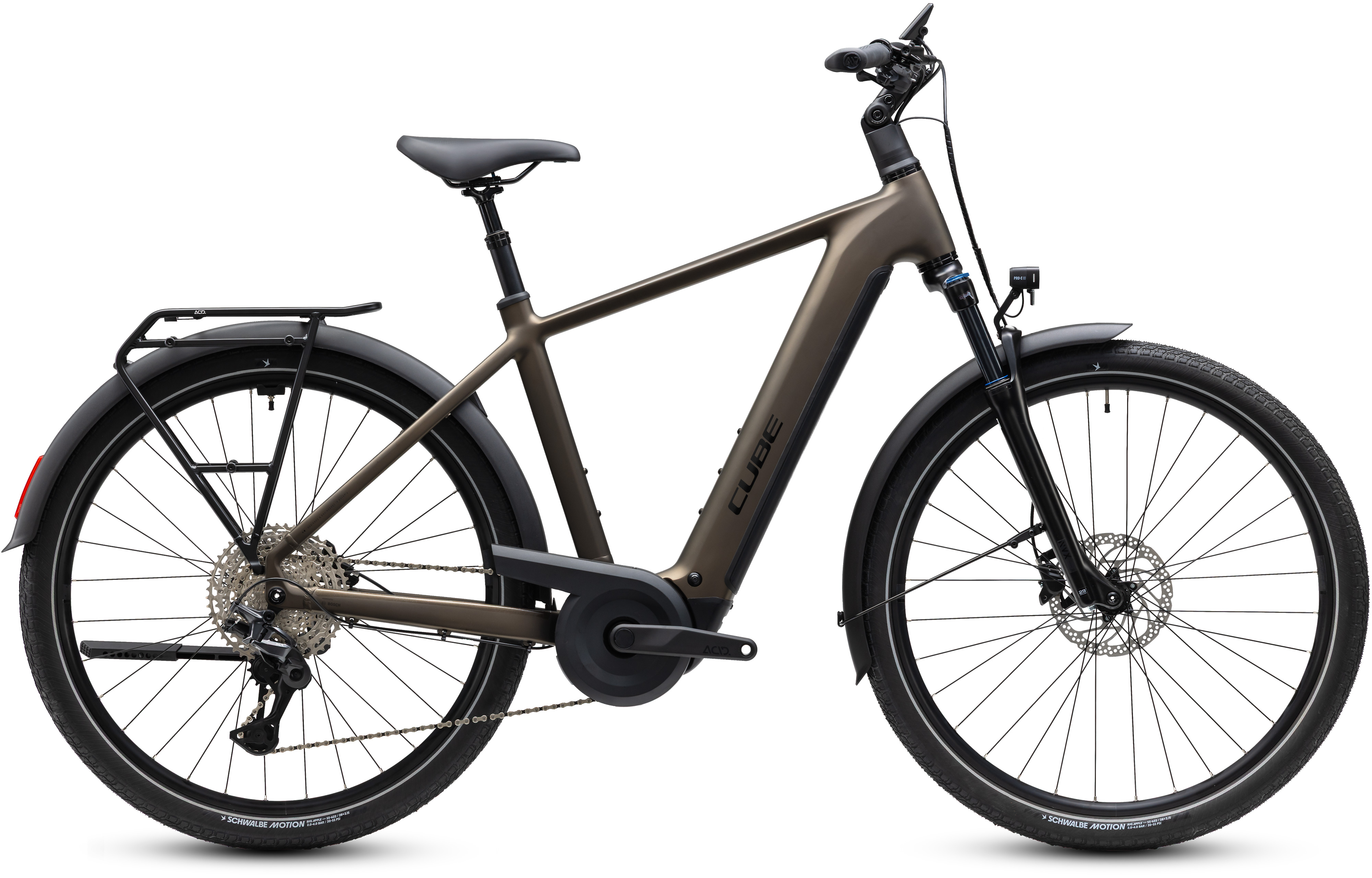 Ciclism - BICICLETA ELECTRICA CUBE TOURING HYBRID PRO 800 METALLICUMBRA BLACK 2027 58 cm
