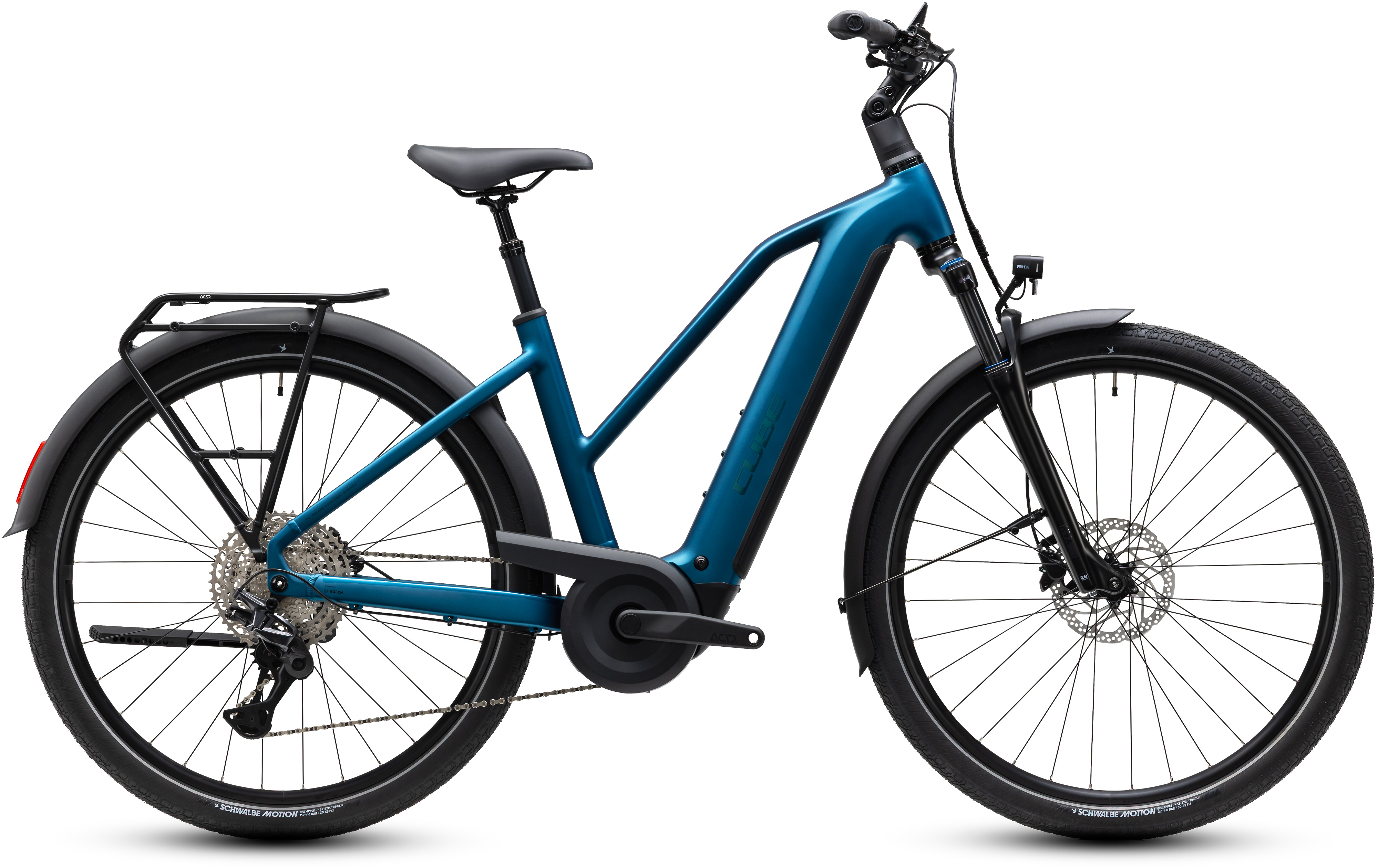 Ciclism - BICICLETA ELECTRICA CUBE TOURING HYBRID PRO 800 TRAPEZE ELECTRICBLUE PRIZM 2027 50 cm