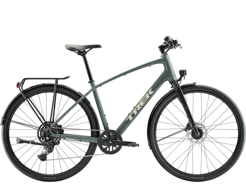 Ciclism - Bicicleta electrica Trek FX SO Sport EQ Keswick Green / Lichen Green Splatter XL