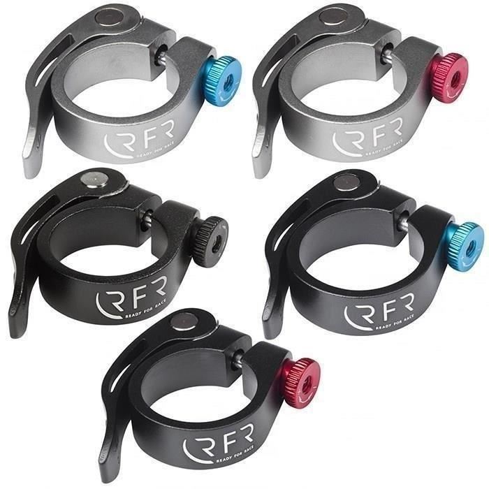 Piese biciclete - COLIER TIJA SA RFR QR 31.8MM - NEGRU/ROSU