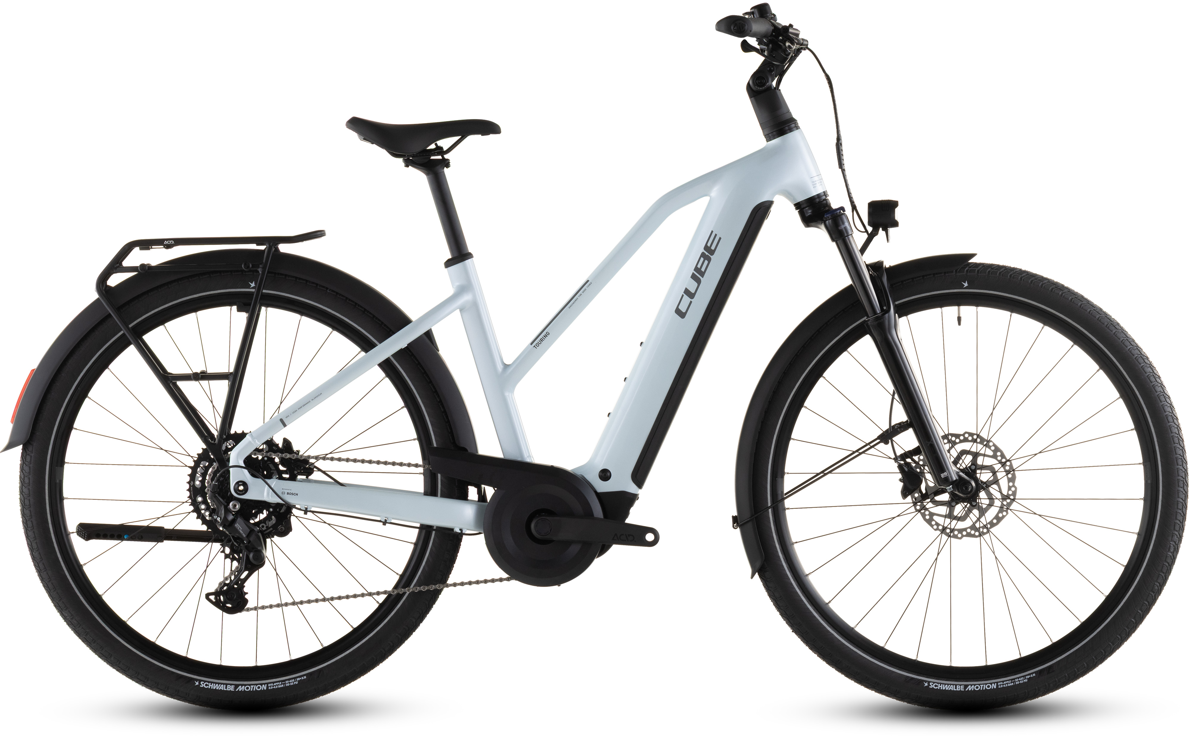 Biciclete - BICICLETA ELECTRICA CUBE TOURING HYBRID ONE 600 TRAPEZE GLACIER REFLEX 2026 46 cm