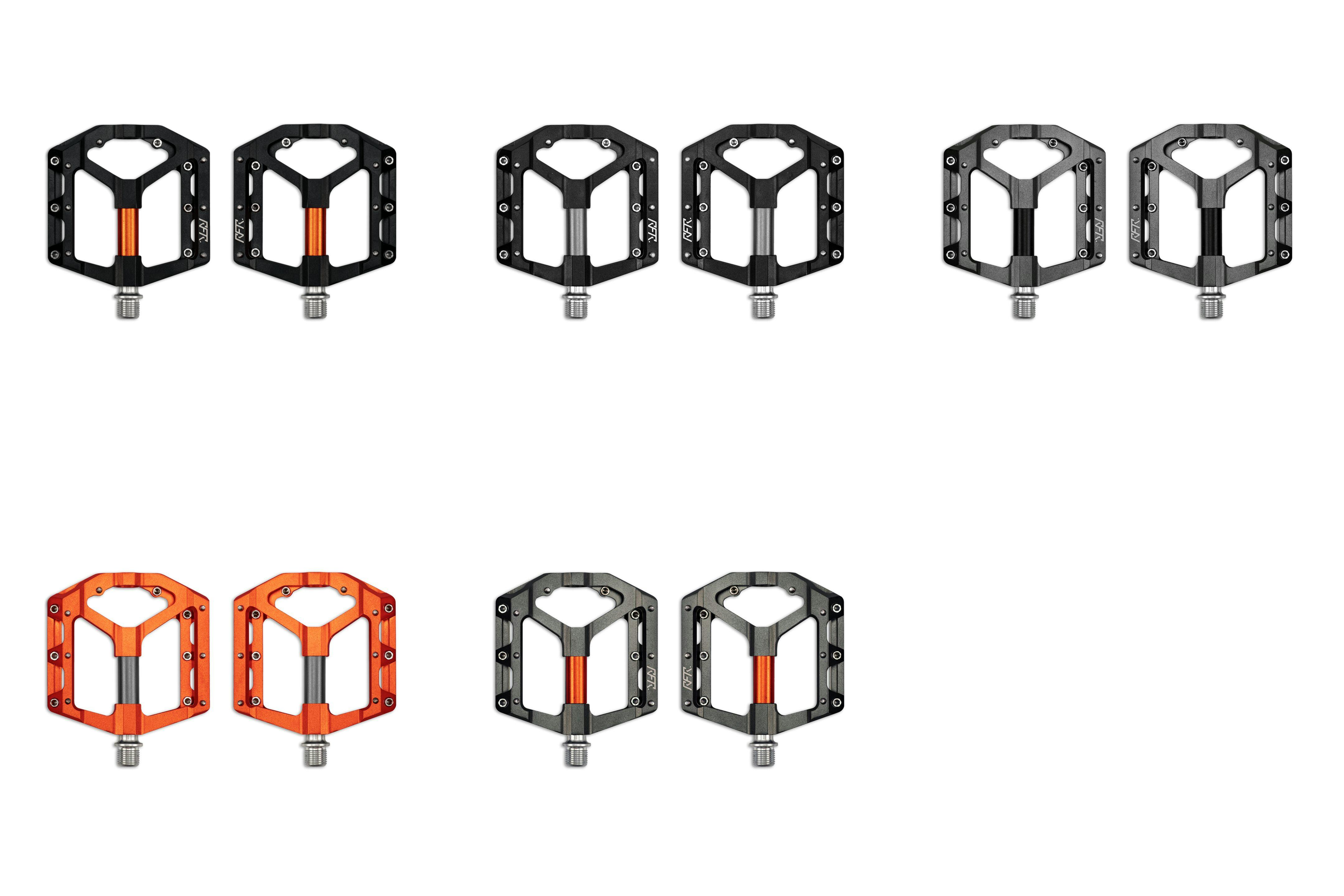 Piese biciclete - PEDALE RFR FLAT SLT 2.0 ORANGE GREY