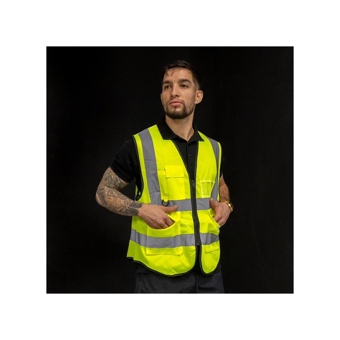 Vesta reflectorizanta cu buzunare E-Wheel [2]