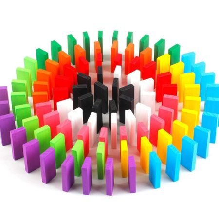 Domino multicolor, din lemn, cu 600 piese [1]