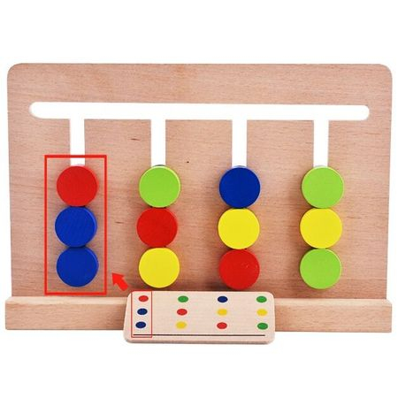 Joc Montessori Din Lemn Labirint Asociază Culorile [2]
