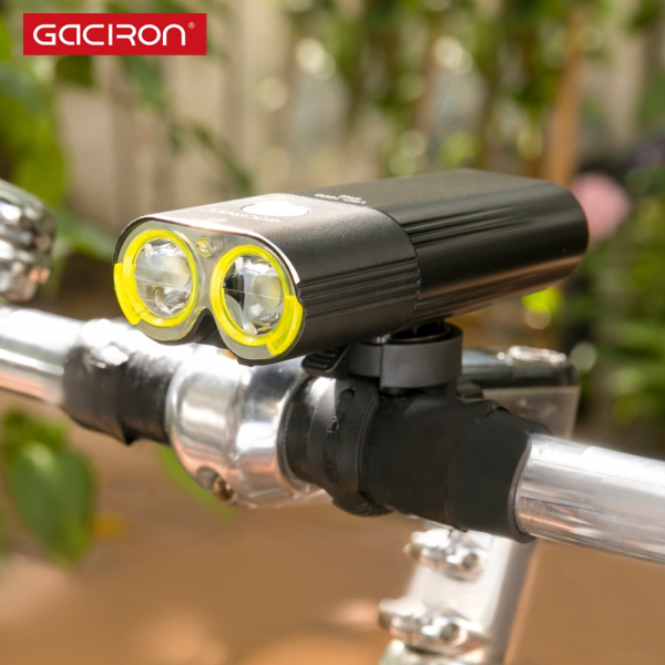 Far LED Gaciron V9D-1600, 1600 Lumeni, Baterie Reincarcabila 5000 mah, Rezistenta la Apa IPX6, Negru [3]