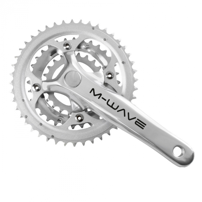 Angrenaj Pedalier M-WAVE 22/32/44T Silver 8/9v Patrat [1]