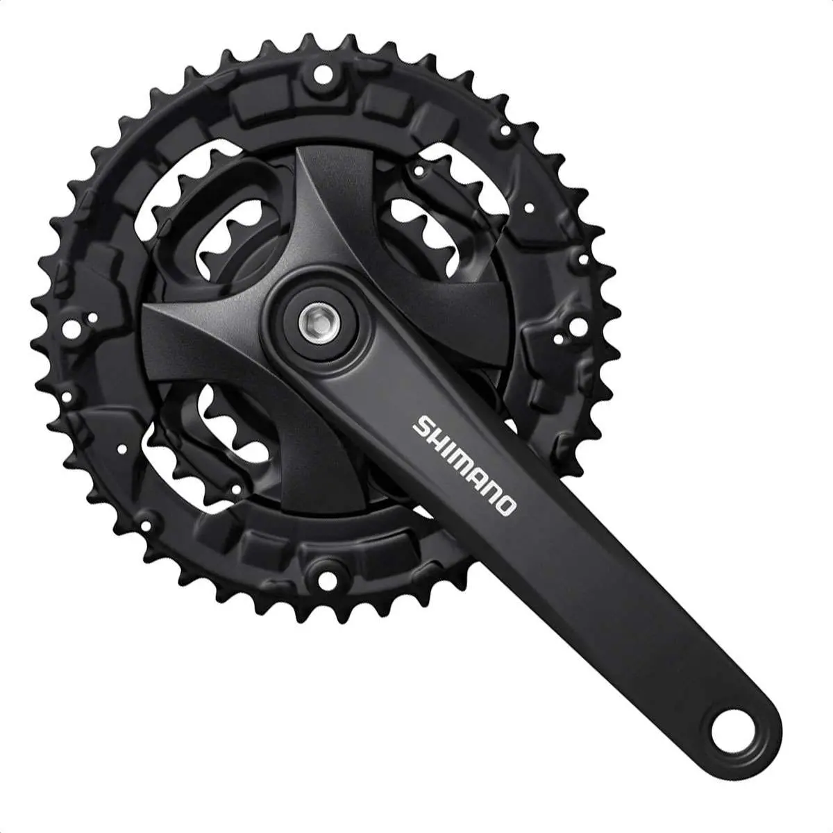 Angrenaj Pedalier Shimano Altus Mt101 - 3×9, 40x30x22T, Brat 175 mm, Negru [1]