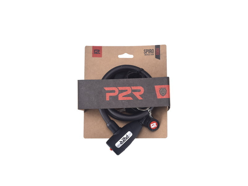 Antifurt Bicicleta cablu spiralat P2R SPIRO 15x1200mm, Negru [2]