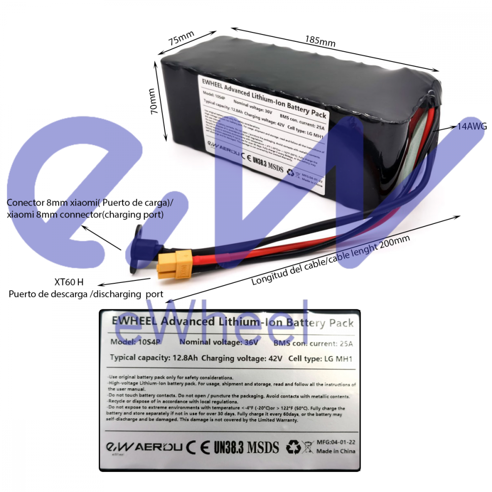 Baterie externa pentru trotineta/bicicleta electrica  36V 12.8Ah [10]