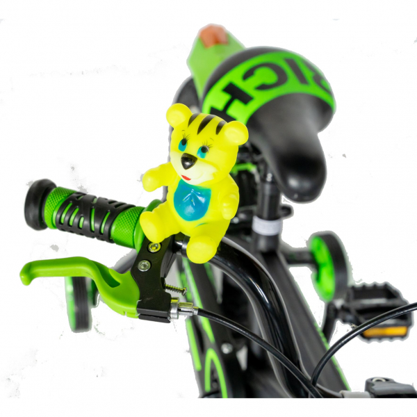 Bicicleta baieti Rich Baby T1602C, roata 16", C-Brake, roti ajutatoare, 4-6 ani, negru/verde [9]