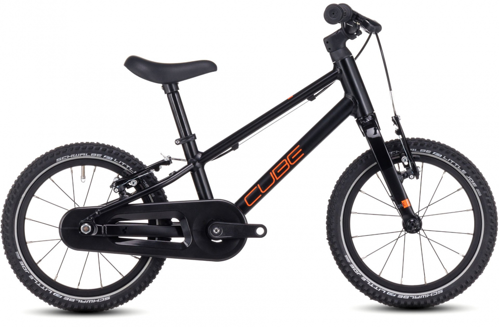 BICICLETA COPII CUBE NUMOVE 140 NEGRU/PORTOCALIU 14INCH [1]