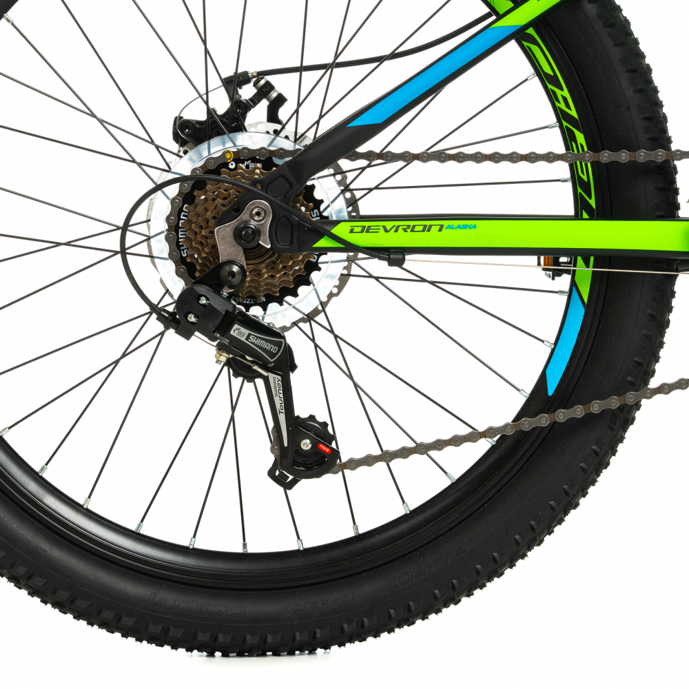 Bicicleta Copii Devron Alaska - 24 Inch, Negru-Verde [5]