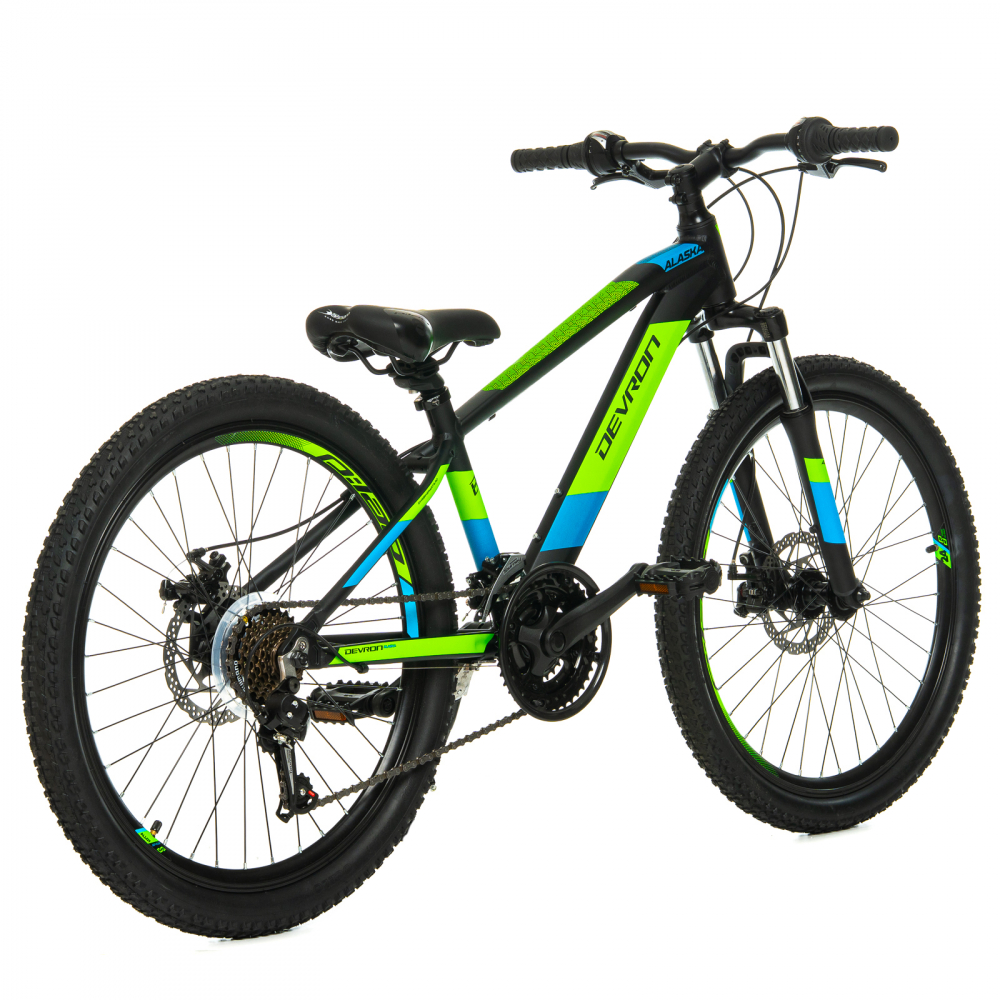 Bicicleta Copii Devron Alaska - 24 Inch, Negru-Verde [2]
