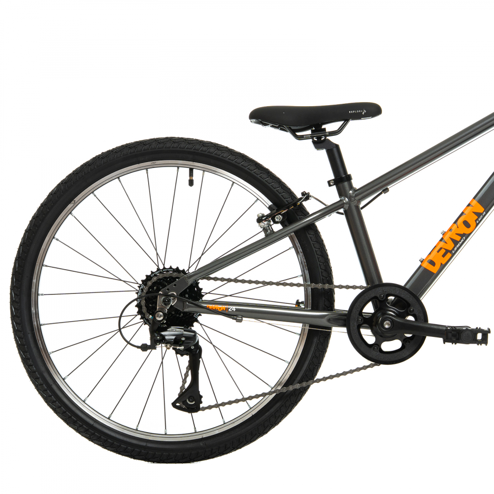 Bicicleta Copii Devron Urbio U2.4 - 24 Inch, Gri-Portocaliu [2]