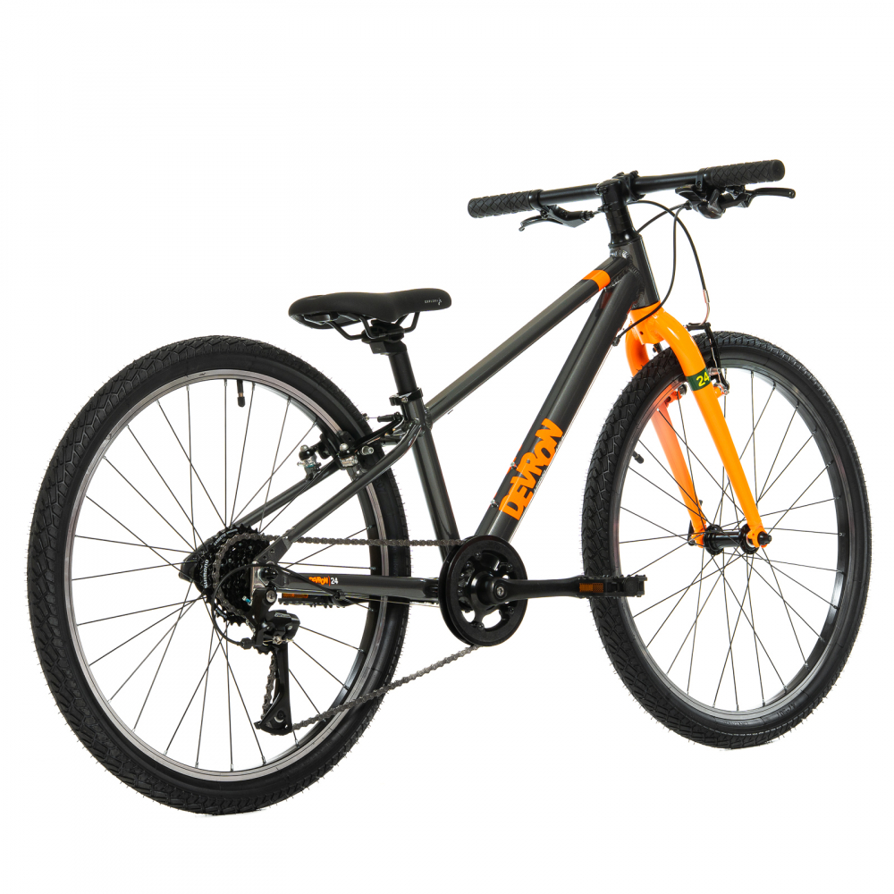 Bicicleta Copii Devron Urbio U2.4 - 24 Inch, Gri-Portocaliu [4]