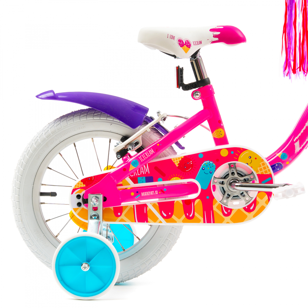 Bicicleta Copii DHS Icecream - 16 Inch, Roz [4]