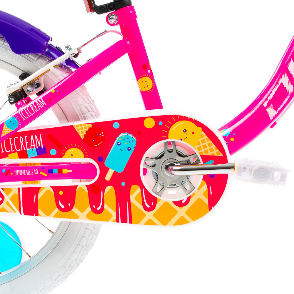 Bicicleta Copii DHS Icecream - 18 Inch, Roz [5]