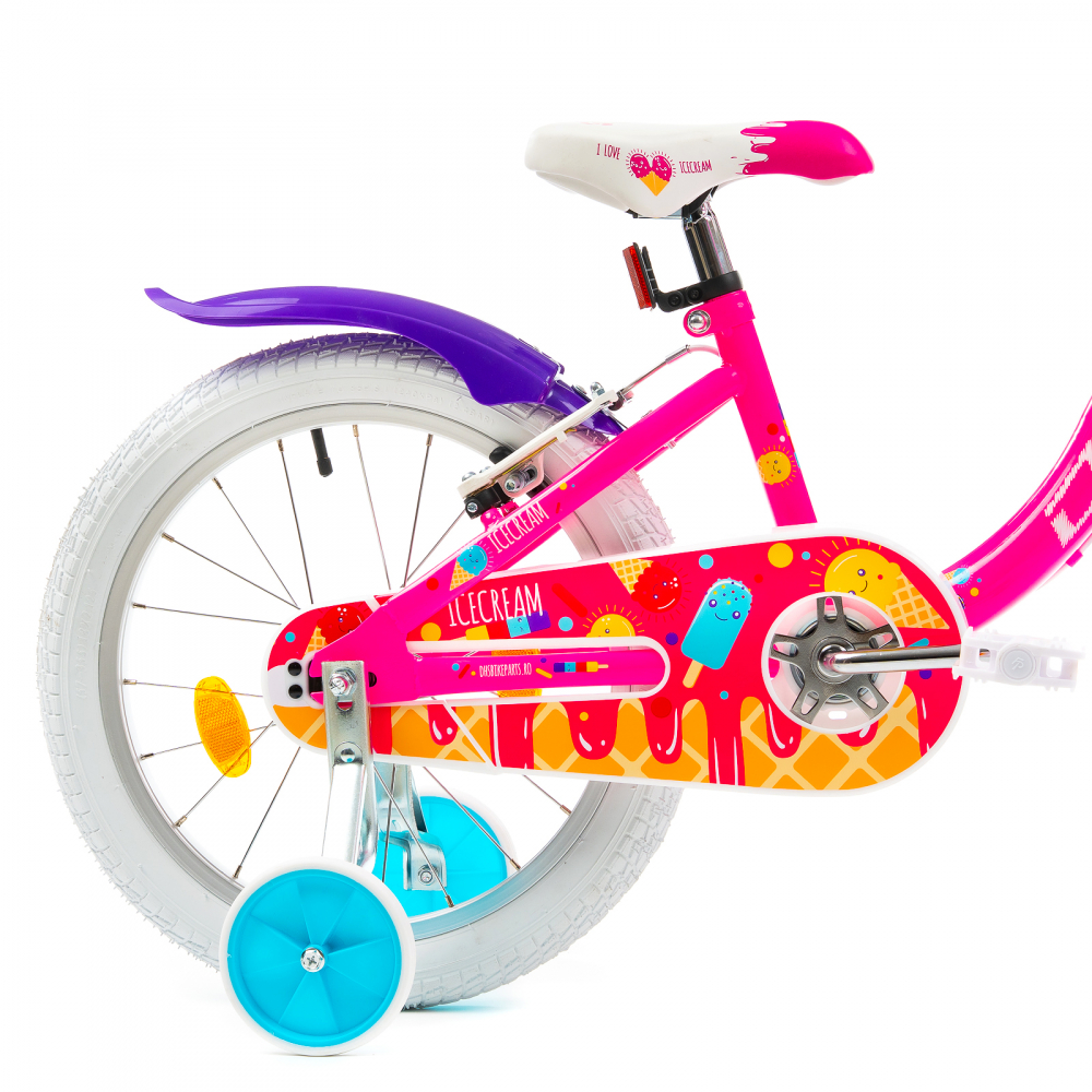 Bicicleta Copii DHS Icecream - 18 Inch, Roz [4]