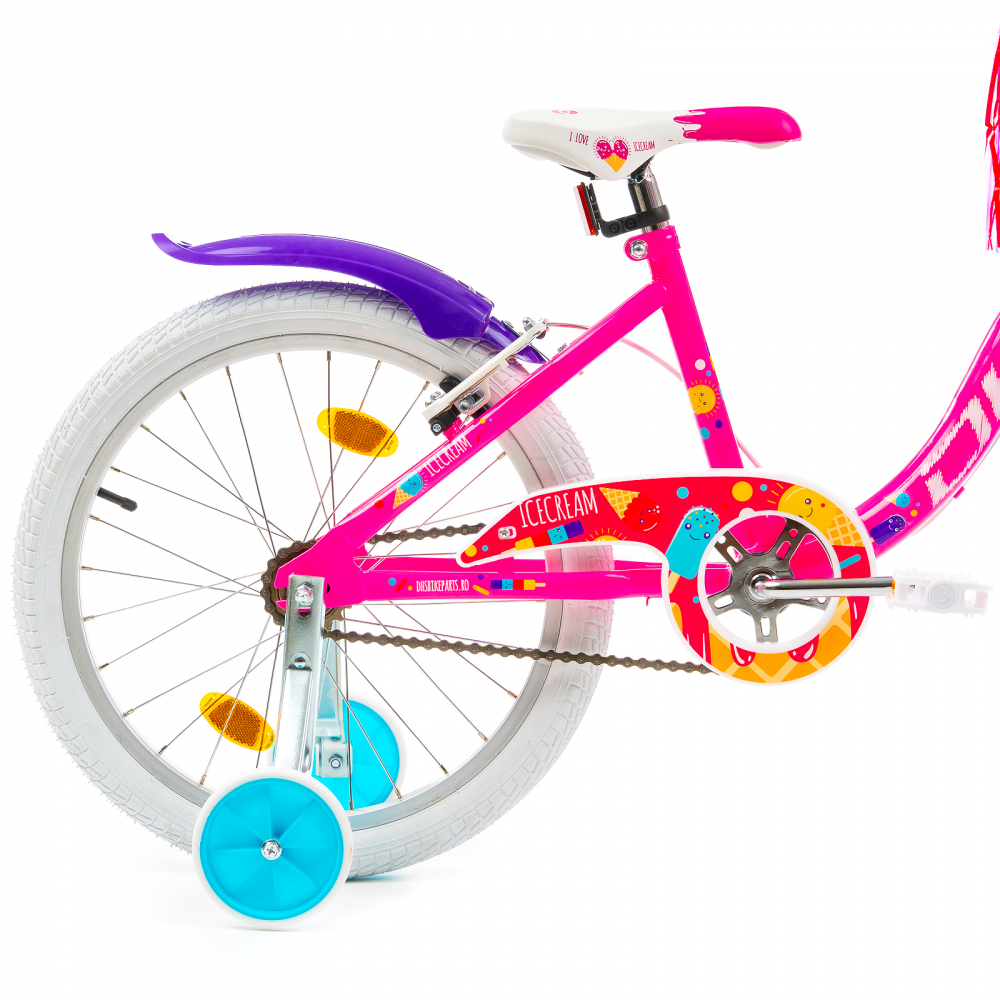 Bicicleta Copii DHS Icecream - 20 Inch, Roz [4]