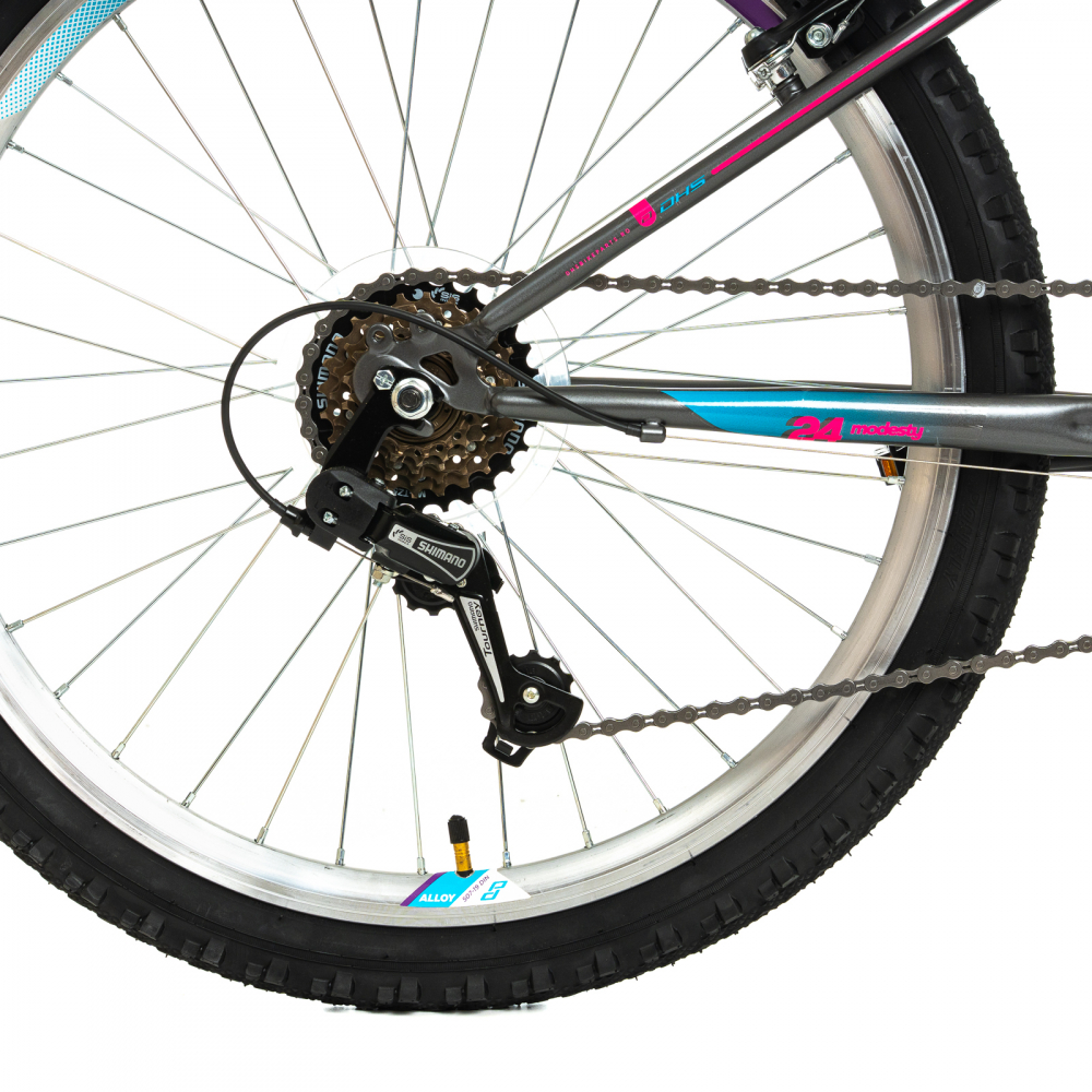 Bicicleta Copii DHS Modesty - 24 Inch, Gri [4]
