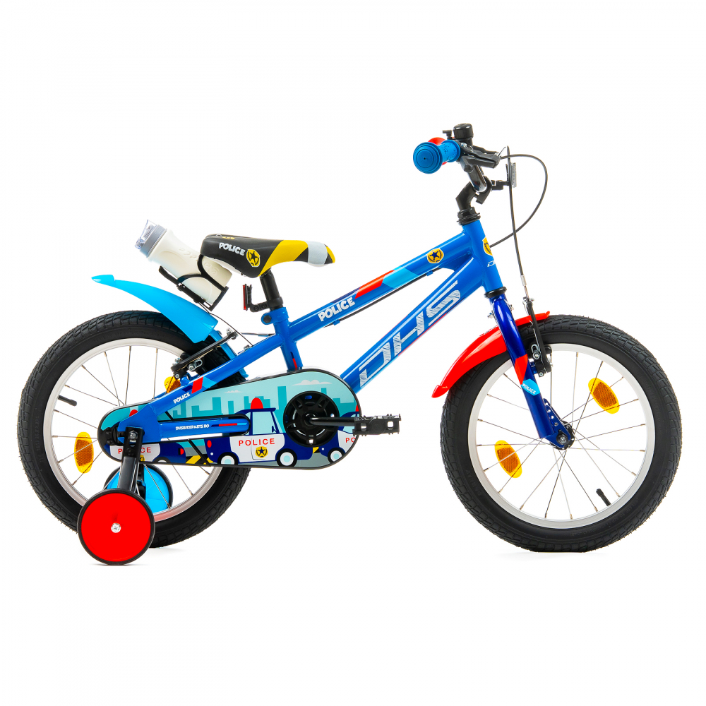Bicicleta Copii DHS Police - 16 Inch, Albastru [1]