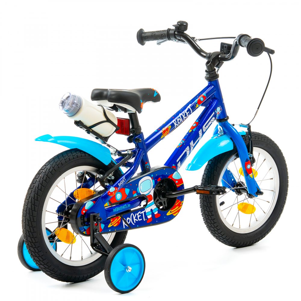 Bicicleta Copii DHS Rocket - 14 Inch, Albastru [2]