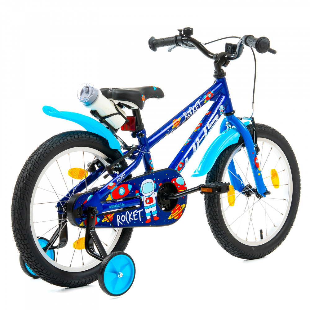 Bicicleta Copii DHS Rocket - 18 Inch, Albastru [2]