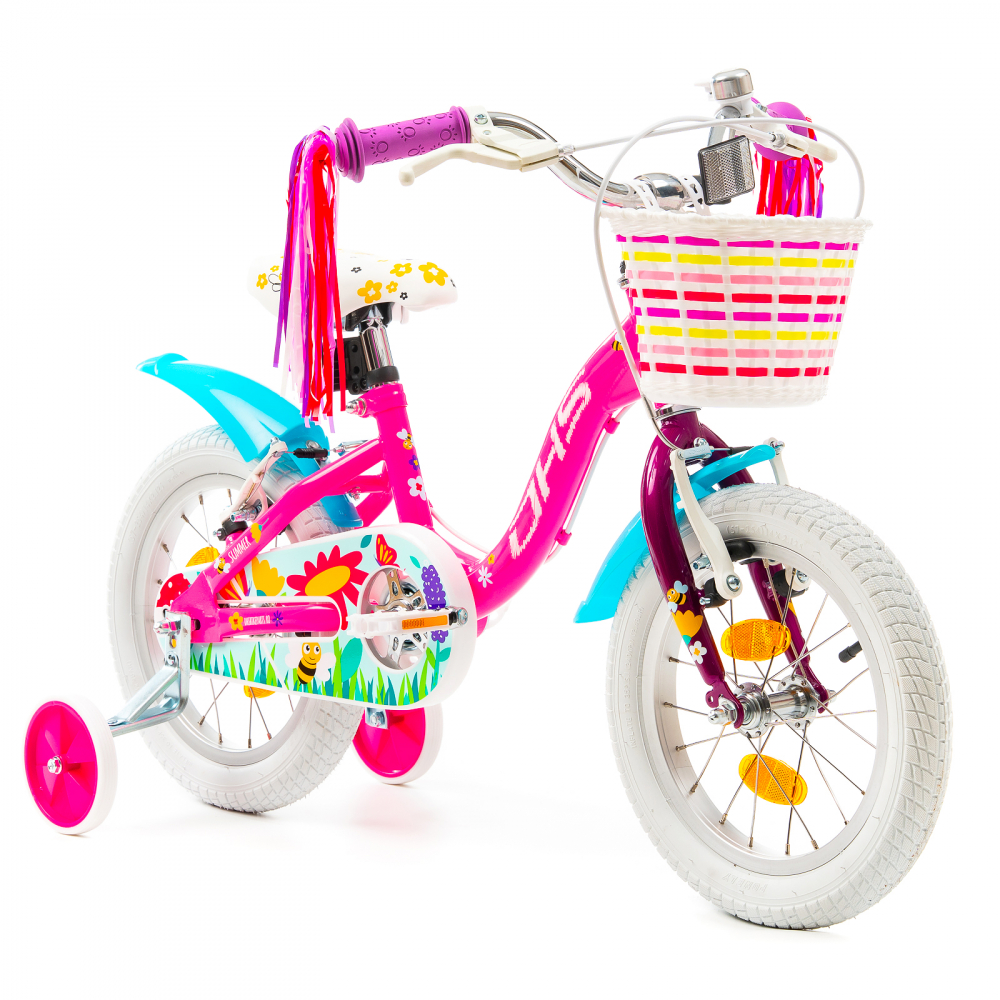 Bicicleta Copii DHS Summer - 14 Inch, Roz [3]