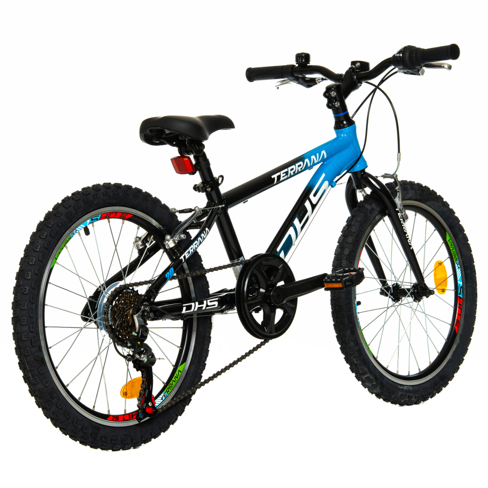 Bicicleta Copii Dhs Terrana 2023 - 20 Inch, Negru/Albastru [2]