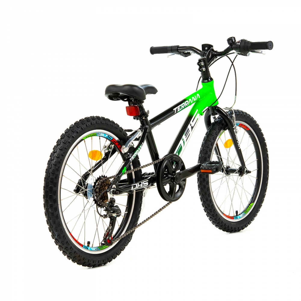Bicicleta Copii Dhs Terrana 2023 - 20 Inch, Negru/Verde [2]