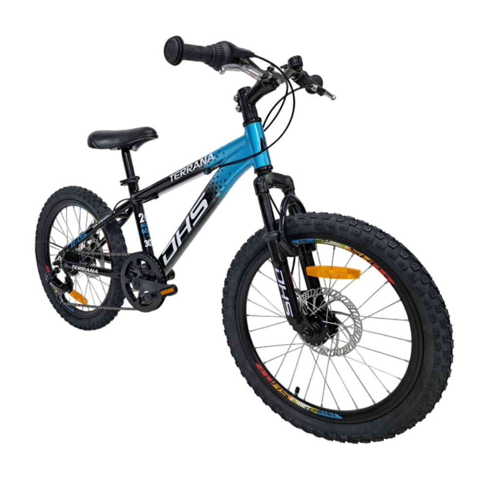 Bicicleta Copii Dhs Terrana 2023, model 2026 - 20 Inch, Negru-Albastru [2]