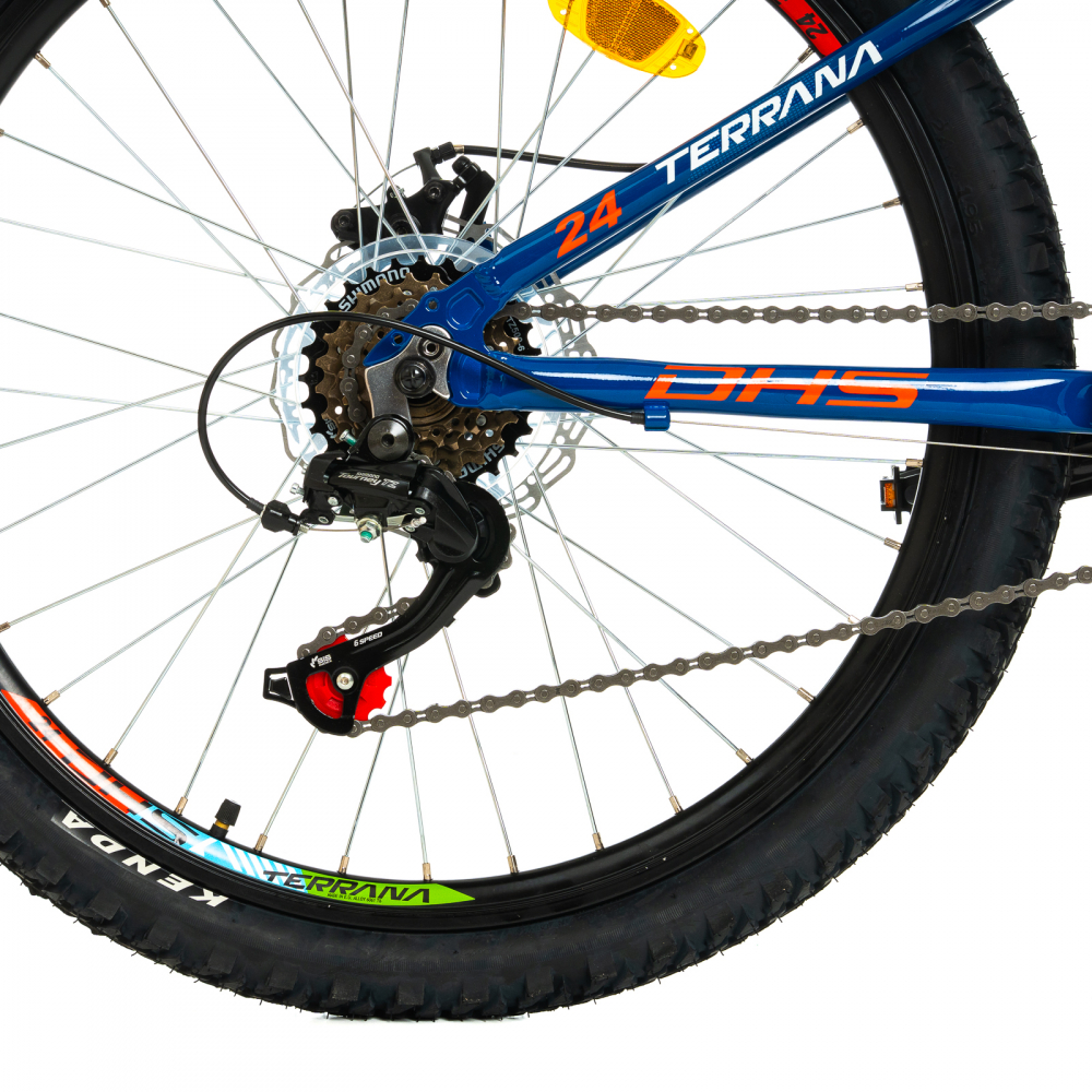 Bicicleta Copii Dhs Terrana 2423 - 24 Inch, Albastru/Rosu [5]
