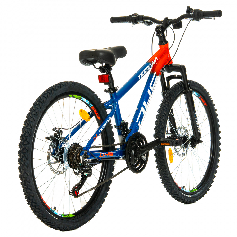 Bicicleta Copii Dhs Terrana 2423 - 24 Inch, Albastru/Rosu [2]
