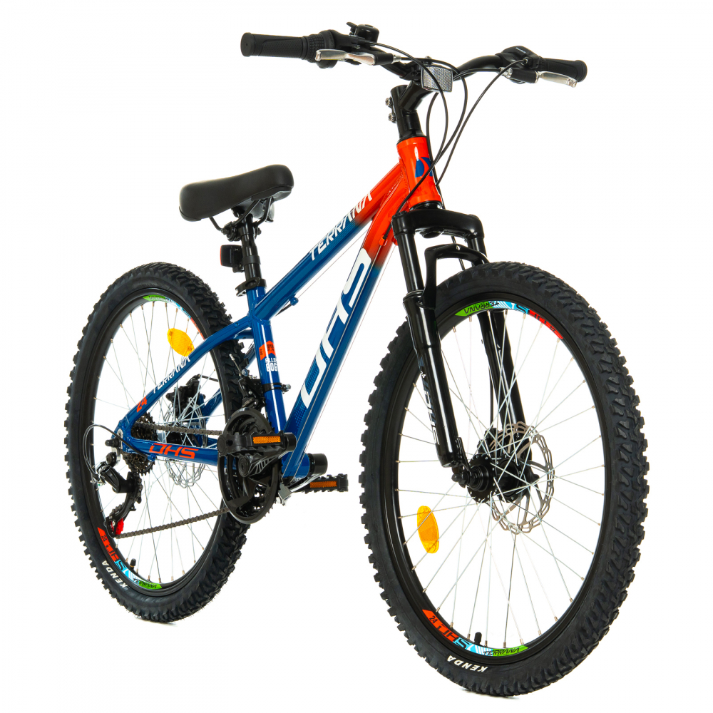 Bicicleta Copii Dhs Terrana 2423 - 24 Inch, Albastru/Rosu [3]