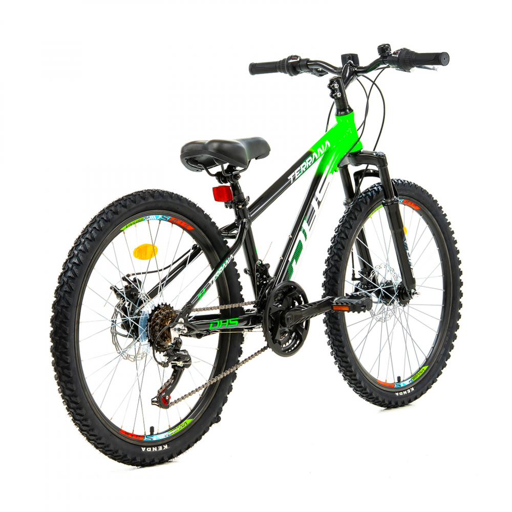 Bicicleta Copii Dhs Terrana 2423 - 24 Inch, Negru/Verde [2]