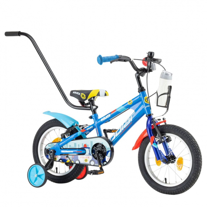 Bicicleta Copii Polar 2023 Police - 14 Inch, Albastru [2]