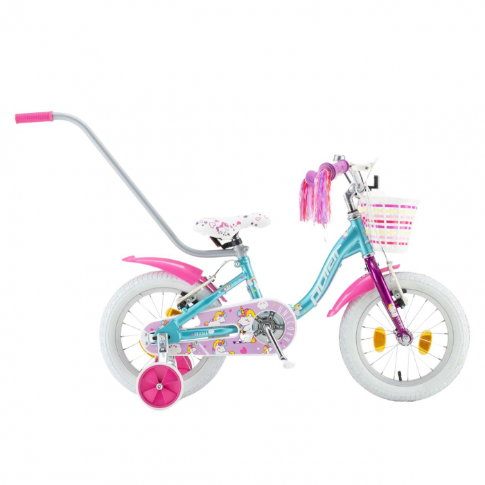 Bicicleta Copii Polar 2023 Unicorn - 14 Inch, Albastru-Roz [1]