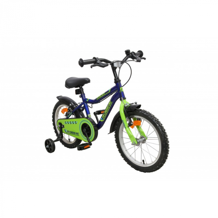 Bicicleta copii Robike Racer 16 albastru/verde [2]