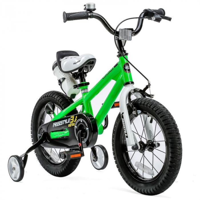 Bicicleta copii RoyalBaby Freestyle, Roti 14 inch, Culoare Green [2]