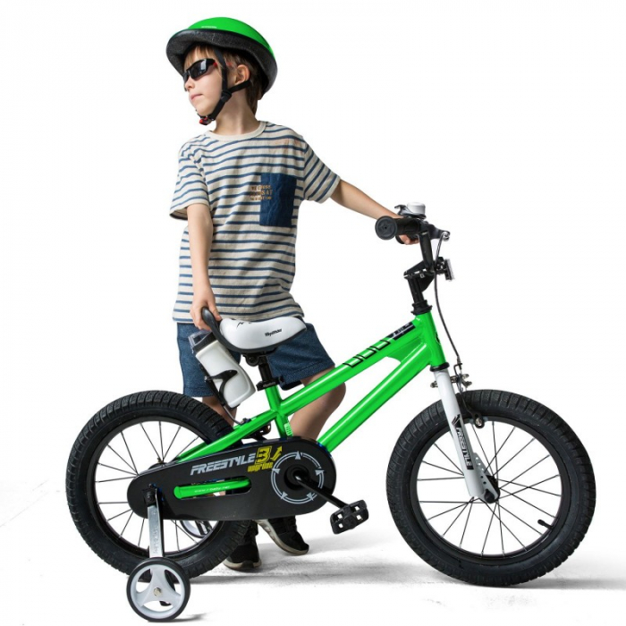 Bicicleta copii RoyalBaby Freestyle, Roti 14 inch, Culoare Green [4]
