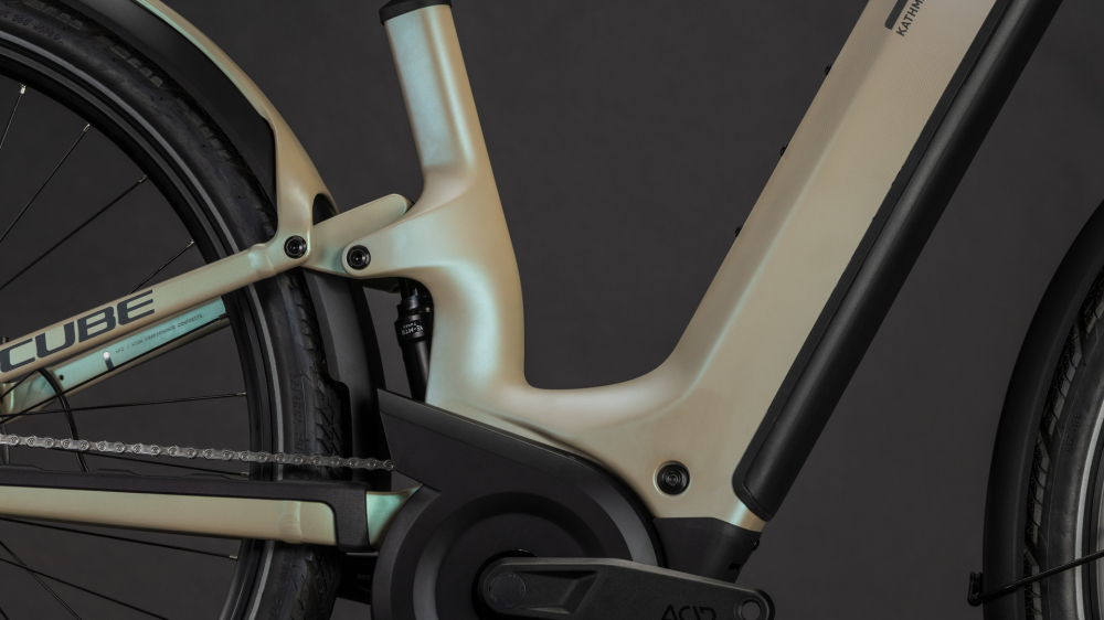 BICICLETA CUBE KATHMANDU HYBRID ONE11 HPC SLT 800 EASY ENTRY GLINTSAND OATGREY 2026 54 cm [4]