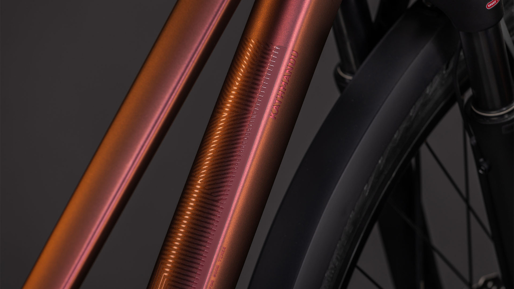 BICICLETA CUBE KATHMANDU PRO TRAPEZE SUNGLOW PRIZM 2026 50 cm [3]