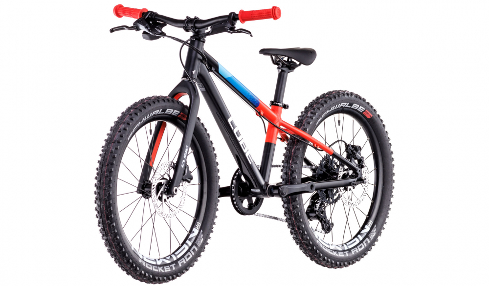 BICICLETA CUBE REACTION 200 PRO BLACK BLUE RED 2025 roti 20" [4]