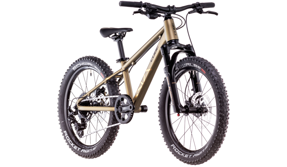 BICICLETA CUBE REACTION 200 TM GOLDENLIME BLACK 2025 roti 20" [2]
