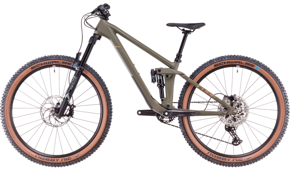 BICICLETA CUBE STEREO ONE44 HPC ROOKIE DUSTYOLIVE GOLD 2025 XS [5]
