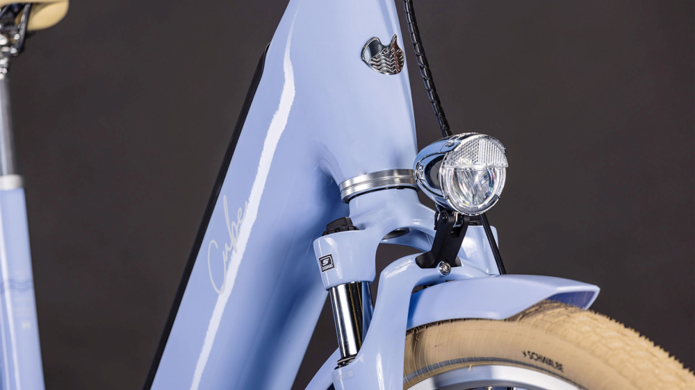 BICICLETA ELECTRICA CUBE ARUBA HYBRID 600 EASY ENTRY BLUEBLOSSOM CREME 2026 58 cm [5]
