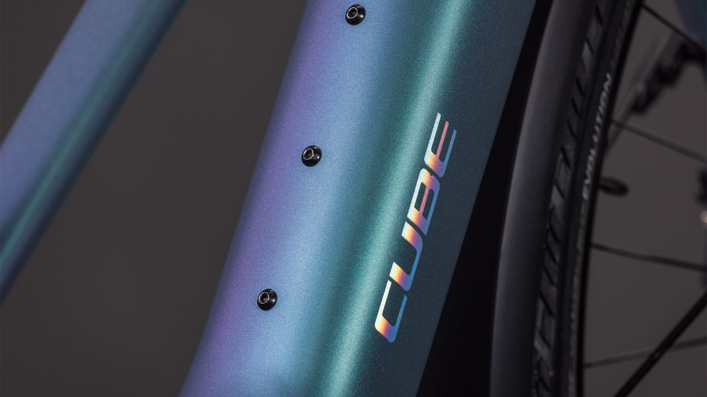 BICICLETA ELECTRICA CUBE EDITOR HYBRID SLT 400X FE TRAPEZE SMARAGDGREY PRISM 2026 54 cm [3]