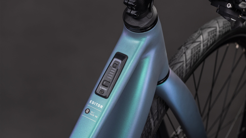 BICICLETA ELECTRICA CUBE EDITOR HYBRID SLT 400X TRAPEZE SMARAGDGREY PRISM 2026 54 cm [2]